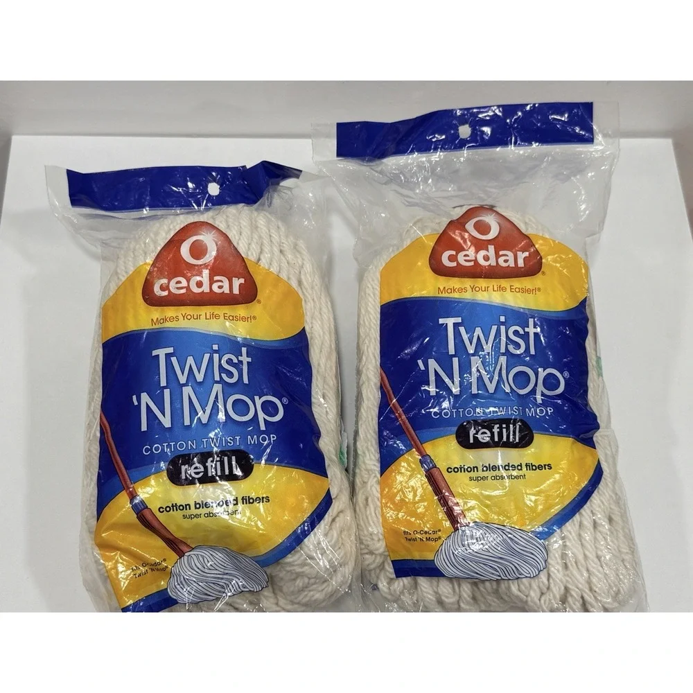 O'Cedar Twist 'N Mop Refill Head attachments 2 Count New